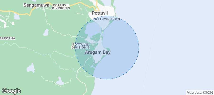 Arugam Bay Beach Airbnb map
